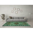 thumbnail image 3 of Ahgly Company Machine Washable Indoor Rectangle Persian Turquoise Blue Traditional Area Rugs, 8' x 12', 3 of 4