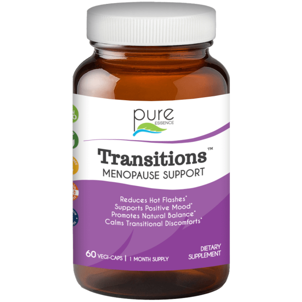 Transitions Natural Menopause Support Supplement Helps with Hot Flashes, Mood Swings, Night
