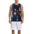 thumbnail image 4 of Gaeub Solar System Men's Mesh Basketball Jersey, Quick-Drying Sleeveless Top S-4XL, Loose Muscle Tank Top -XX-Large, 4 of 9