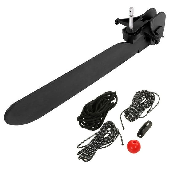 Rooha 6Pcs 51X7.5Cm Kayak Tail Canoe Rudder Direction Foot Control Steer Tool Kit Nylon Boat Kayak Accessories Rope Rudder Ball Buckle