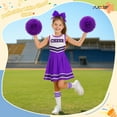 thumbnail image 2 of SUOSDEY Girls Cheerleader Costume Outfit Set,Kids Sleeveless Cheerleading Uniform for Party Birthday Halloween, 2 of 7