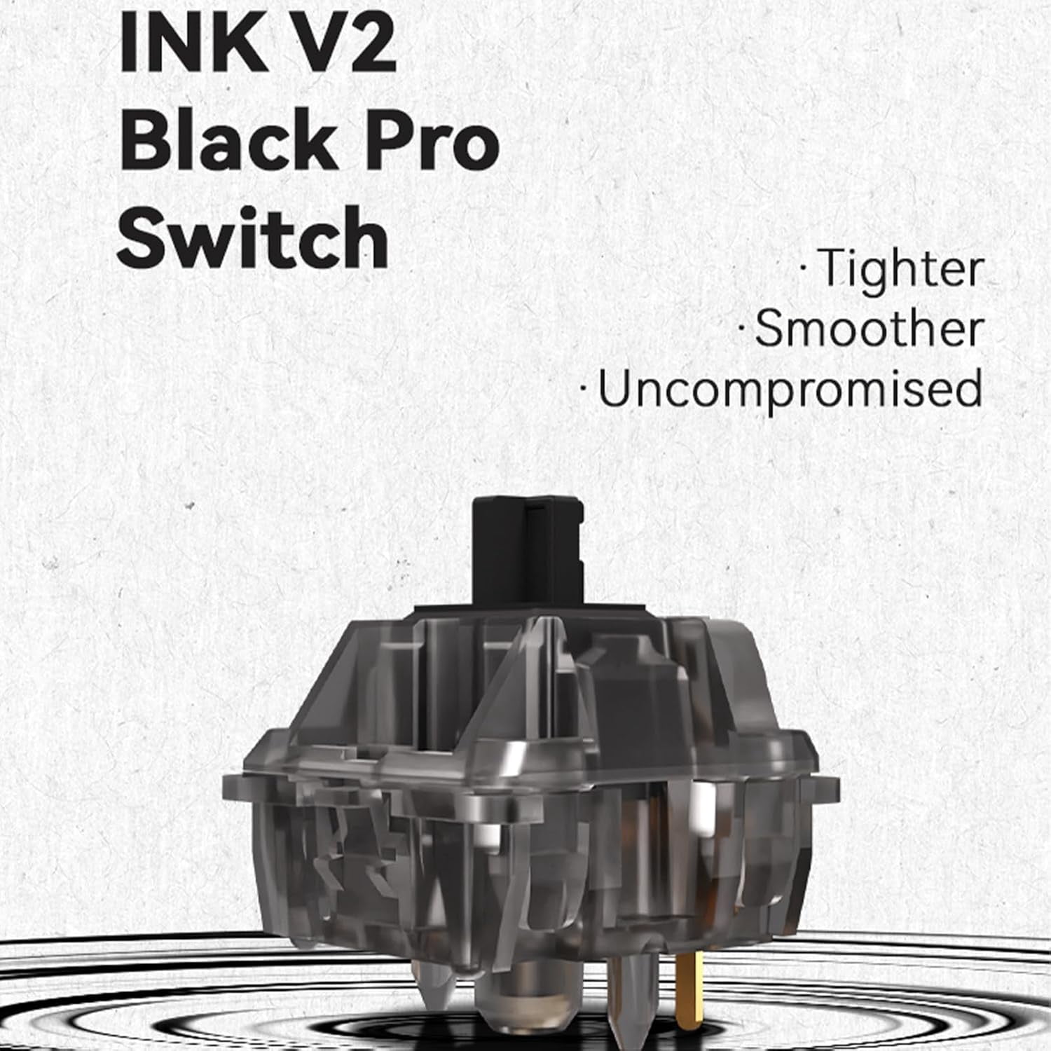 GATERON Ink V2 Pro Black Keyboard Switches, Linear 5 Pins Pre Lubed RGB Smokey Housing for MX Mechanical Keyboard (35)