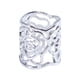 thumbnail image 1 of Rose hueco bufanda hebilla del anillo de la joyería de la bufanda del tubo de diapositivas (plata), 1 of 1