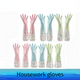 thumbnail image 2 of Guantes de una sola capa para lavar platos, además de guantes de goma elásticos de terciopelo, ajustados, impermeables, con boca ancha y mangas, 2 of 5