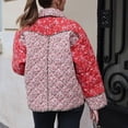 thumbnail image 2 of Women's Quilted Lightweight Jackets Cropped Floral Packable Puffer Jacket Winter Coat, 2 of 5