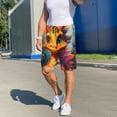 thumbnail image 6 of Fuzoiu Colorful Flower Chameleon Print Pajama Shorts for Men, Men's Pajama Bottoms,Mens Lounge Sleepwear,Pajama Pants with Pocket-XX-Large, 6 of 6