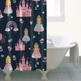 thumbnail image 4 of Dark Blue Princess Castle Night Pattern Shower Curtain 36"x72" ,Bathroom Decorative Shower Curtains Set with 12 Hooks,Modern Waterproof Washable Shower Curtain, 4 of 6