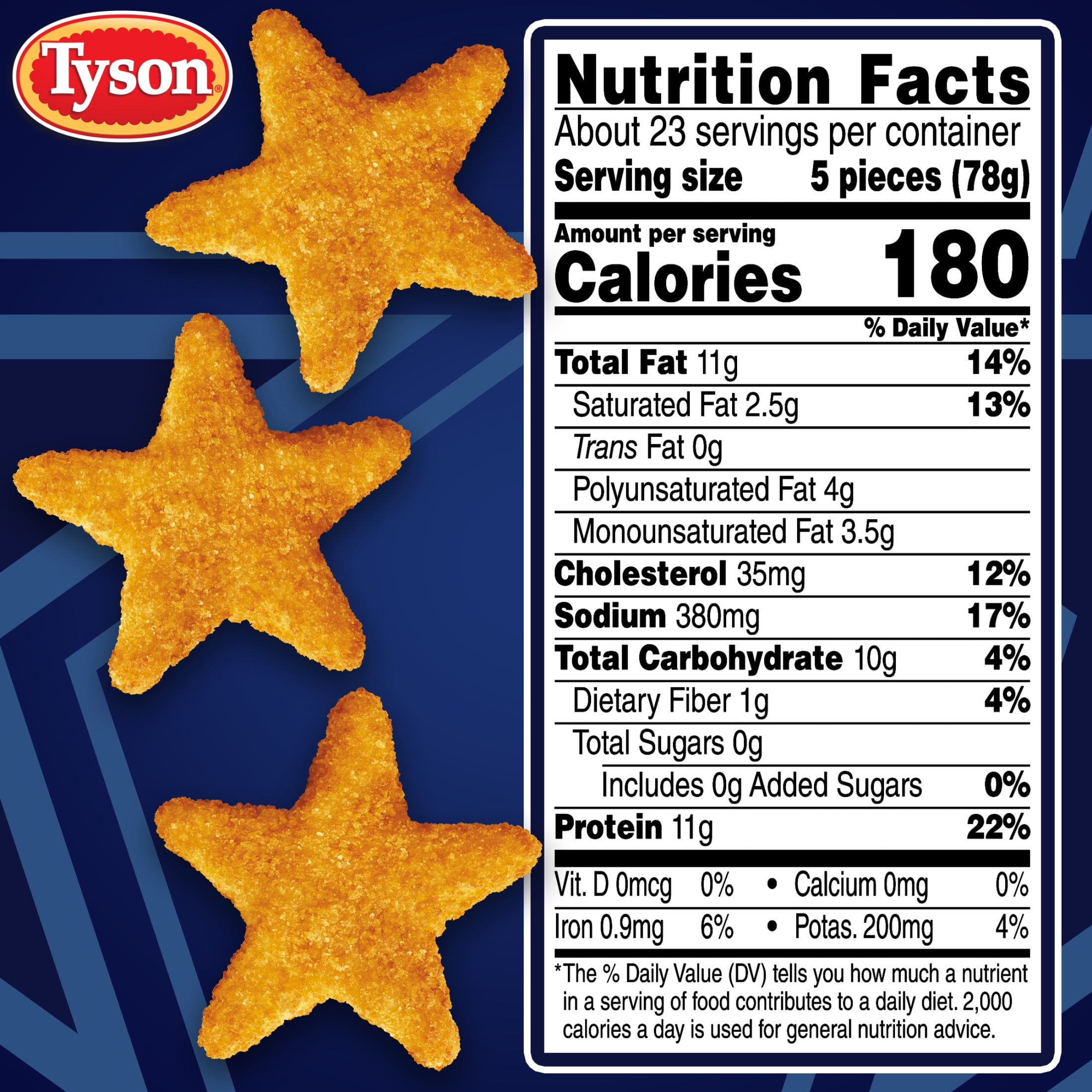 Tyson Cowboys Chicken Nuggets, 64 oz (Frozen, Fully Cooked)
