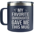 thumbnail image 1 of Taza de café AMAZPRINTS Grandparents con aislamiento, 400 ml, azul marino, 1 of 8