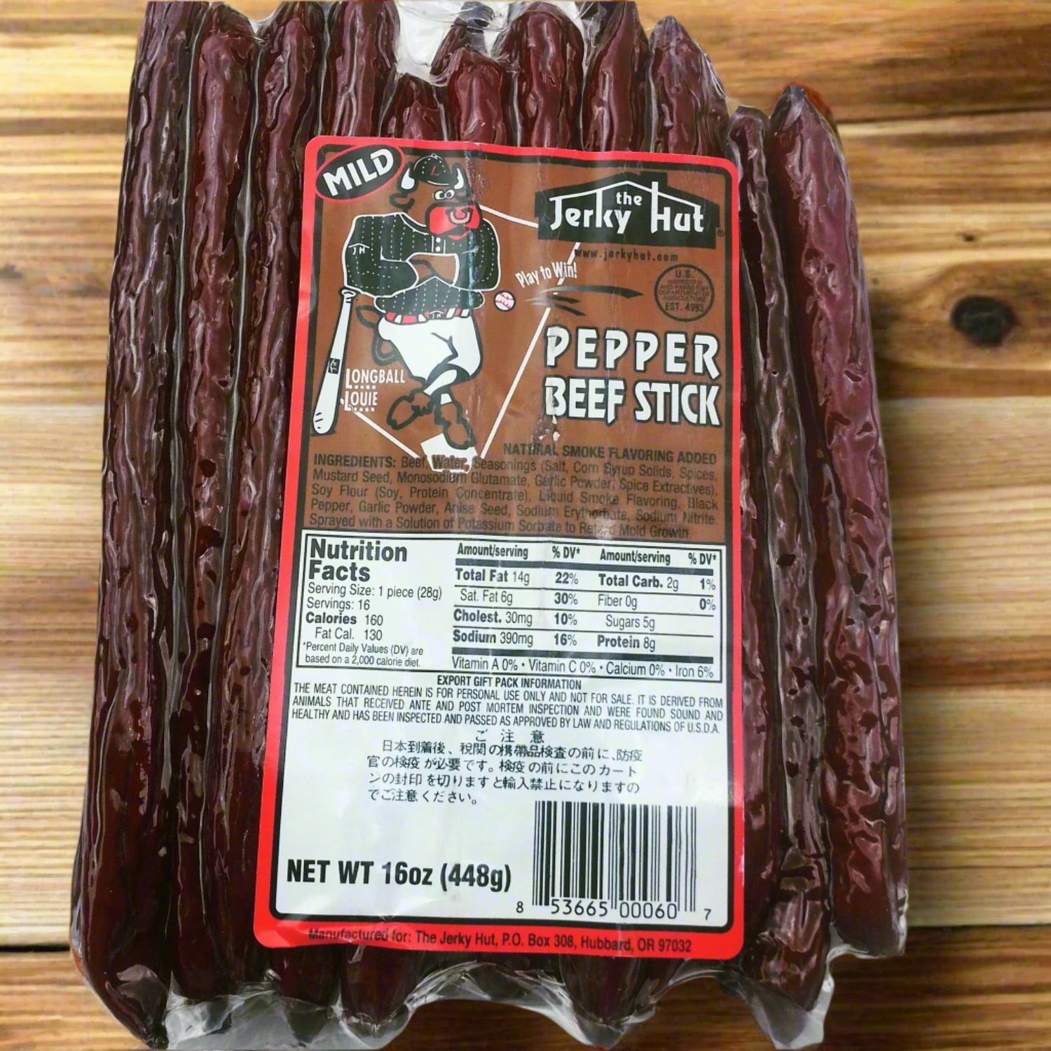 Jerky Hut - Mild Peppered beef sticks