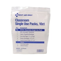 First Aid Only Classroom Single Use Kits 10 Pack 95 Pieces (91573)