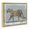 thumbnail image 4 of Stupell Industries Stepping Glam Leopard Animals Painting Gold Floater Framed Canvas Art Print Wall Art, 21 x 17, 4 of 10
