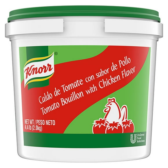 Knorr 4.4 lb. Caldo de Tomate con sabor de Pollo / Tomato Bouillon with Chicken Flavor Base - 4/Case
