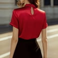 thumbnail image 7 of LIZUOJUNF Basic T Shirts for Wome Short Sleeve V Neck Blouse Plus Size Blouses Dressy Casual, M, 7 of 7