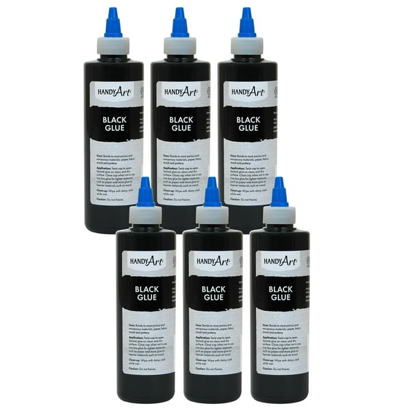 Handy Art® Black Glue 8oz, Pack of 6