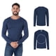 thumbnail image 3 of Playera Yazbek Cuello Redondo Manga Larga Marino Jaspe Talla Chica, 3 of 3