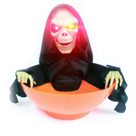 Halloween Skeleton Treat Bowl, Orange
