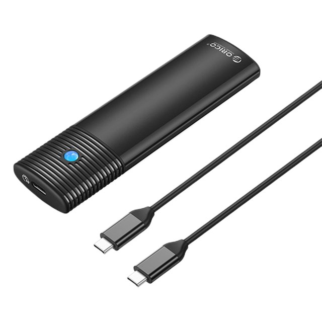 Ssd Caso Estuche de SSD M.2 NVMe SATA de protocolos duales para SSD 2280/2260 (SATA NVME CTC negro)