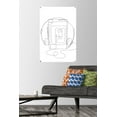 thumbnail image 2 of LINE AND BRUSH - Continuous Line Cassette Player Wall Poster with Pushpins, 22.375" x 34", 2 of 4