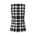 thumbnail image 5 of Haiem White And Black Plaid Workout Tank Tops for Women, Athletic Sports Slim-Fit Tank Tops, Compression Sleeveless Dry Fit Shirts,Athletic Shirt-X-Large, 5 of 9