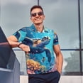 thumbnail image 4 of Fotbe Colorful Underwater Plant Turtle Camiseta Polo de Golf para Hombre con Estampado – Camisa Deportiva Transpirable con Cuello Abotonado-Large, 4 of 6