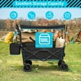 thumbnail image 4 of VECUKTY Collapsible Garden Wagon Cart with Removable Canopy Black, 4 of 12