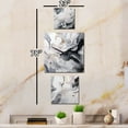 thumbnail image 3 of Designart "Ripples of Stone White and Grey I" Marble Oversized Wall Clock - Set Of 3 - Multipanel Contemporary Clock For Living Room Décor - Large Vertical Clock, 3 of 6