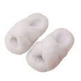 thumbnail image 3 of Yindaity Boys Slippers Girls Fuzzy Memory Foam Slippers Comfy丨Kids Fluffy Plush Open Toe House Slippers丨Slip On Furry Home Slides(White,24), 3 of 6
