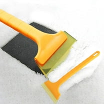 Nkmbld Portable Snow Shovel for Car, Winter Scraper with Long Handle, Emergency Snow Plow with Ergonomic Foam Grip, Snow Scraper for Cars
