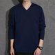 thumbnail image 3 of Mens Slim V Neck Long Sleeve T-Shirt Muscle Workout Tee Top Blouse Undershirt, 3 of 8