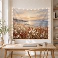 thumbnail image 5 of Wildflower Meadow & Coastal Sunrise in Hazy Sky, Serene Impressionist for Art Lovers, Botanical Home Decor, Housewarming Gift, Tapestry Wall Hanging for Living Room and Bedroom, 5 of 7