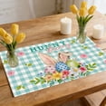 thumbnail image 5 of Easter Placemats – Linen Insulated Dining Table Mats with Bunny, Egg & Floral Prints – Washable Spring Decorations for Easter Brunch & Family Gatherings, 5 of 5