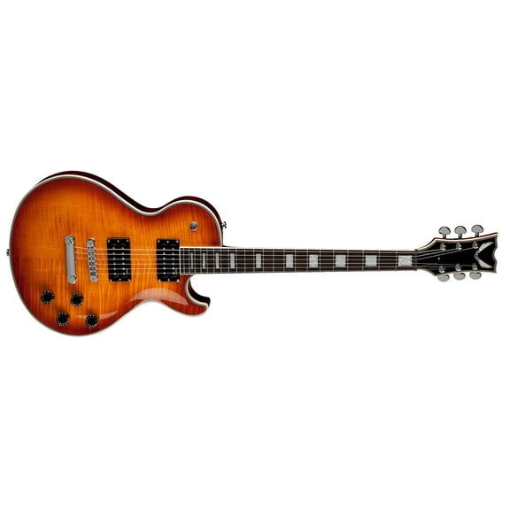 Dean Thoroughbred Deluxe Flame Top Electric Guitar - Trans Amber