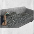 thumbnail image 6 of Art Deco Soft Flannel Fleece Throw Blanket, Monochrome Lace Effect Geometrical Pattern with Botanical Elements, Cozy Plush for Indoor and Outdoor Use, 50" x 60", Charcoal Grey and White, by Ambesonne, 6 of 6