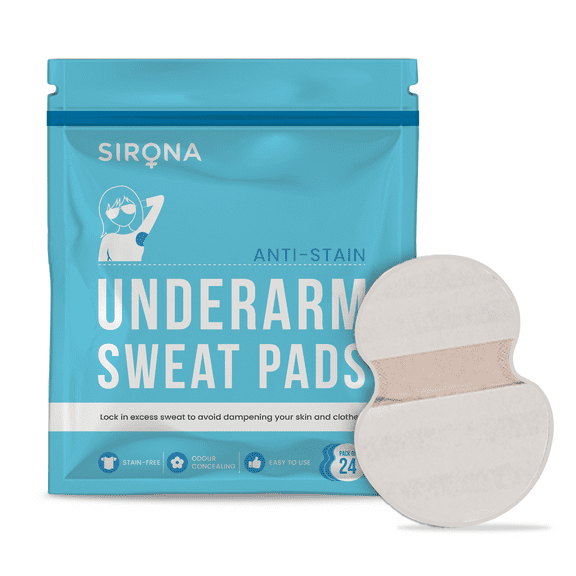 Sirona Disposable Underarm Sweat Pads - 24 Pads
