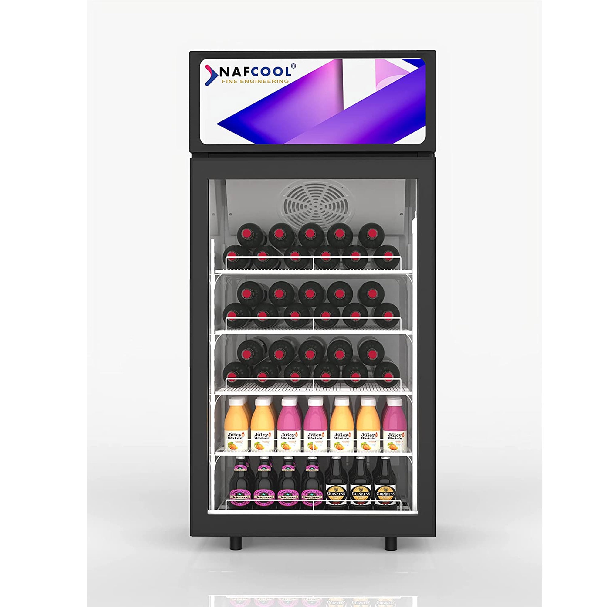 NAFCOOL 200Can 3 Cu ft Mini Commercial Refrigerator, Small Beverage