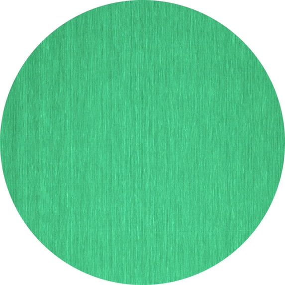 Ahgly Company Indoor Round Abstract Turquoise Blue Contemporary Area Rugs, 4' Round