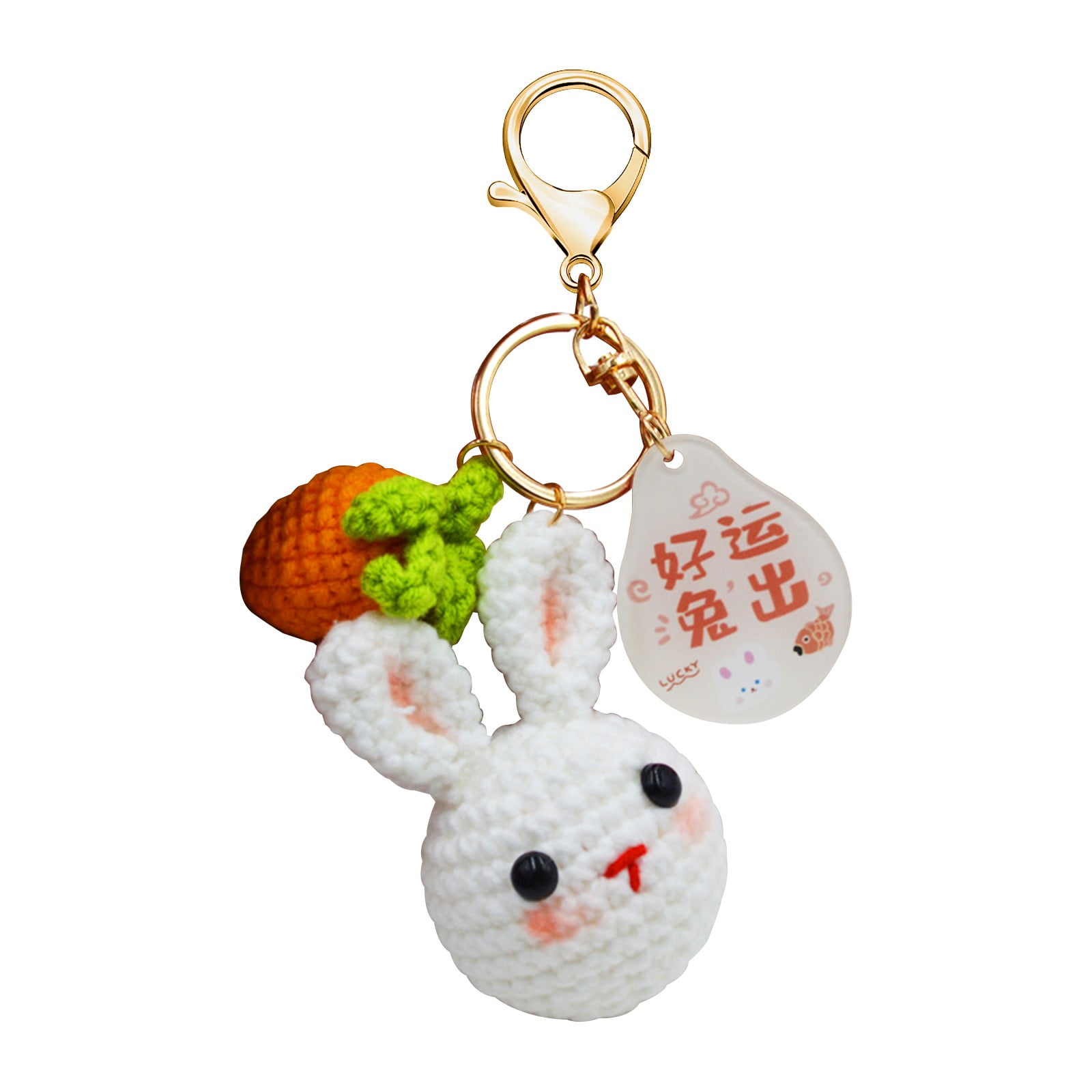 1piece cute rabbit fur keychain