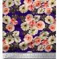 thumbnail image 1 of Soimoi Rayon Crepe Fabric Ranunculus with Bunch Floral Printed Craft Fabric by The Yard 46 Inch Wide, 1 of 3
