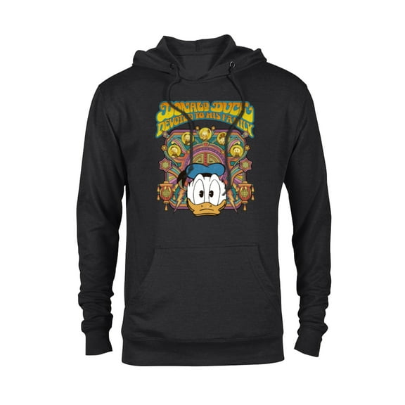 Disney DuckTales Donald Duck Devoted to His Family Retro - Pullover Hoodie for Adults - Customized-Black