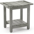 thumbnail image 1 of HDPS Shower Chair for Inside Shower, Shower Stool with Towel Rack & Storage Shelf - Waterproof, Non-Slip, Handles - Indoor/Outdoor Shower Bench, Light Gray-Oil Printed, 1 of 7