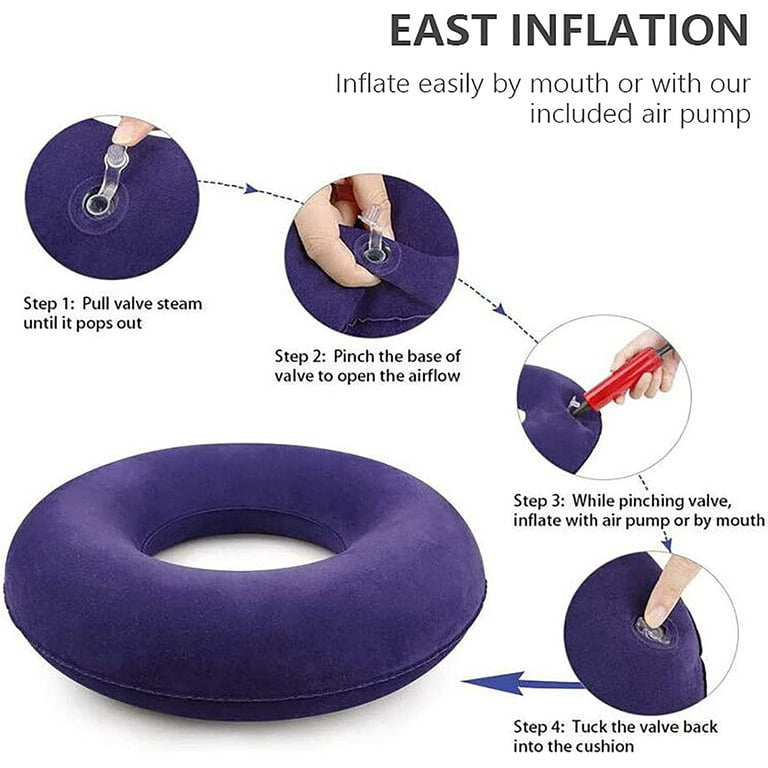 Tutuviw Cushion Sores Bed Sore Cushions for Butt Pressure Sore Cushions Bed  Sores Treatment Buttocks Pillow with Inflatable Pump-Beige 