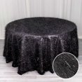 thumbnail image 2 of Efavormart 120" Black Metallic Fringe Shag Tinsel Round Polyester Tablecloth For Catering Wedding Party Decorations, 2 of 11