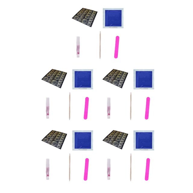 Qarigey Woman Fake Full Cover Toe Nail Polishing Spa Artificial Kit DIY Tool Toenail Removable Foot Decoration Art Glue File Set Type2 NO2