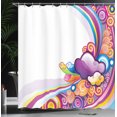 thumbnail image 4 of Ambesonne Cartoon Shower Curtain, Rainbow Colored Clouds, 69"Wx75"L, Multicolor, 4 of 5