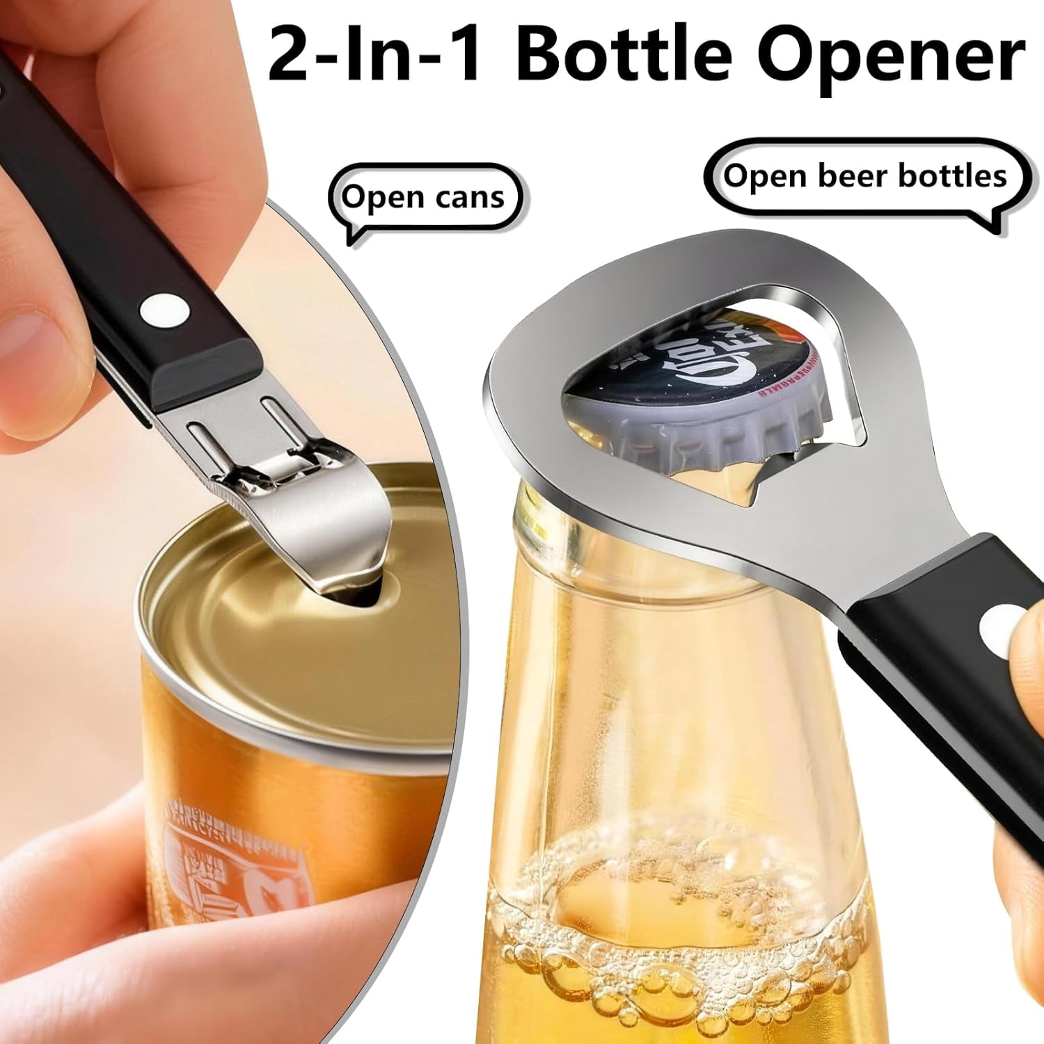 Magicorange 5PCS Stainless Steel Can Opener Set with 1 Bottle Opener 2 Vegetable Peeler 1 Heavy Duty Kitchen Scissors