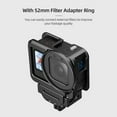 thumbnail image 4 of Camera Cage, Aluminum Alloy, Cold Shoe Mounts, Dual Cold Shoe Mounts, 1 / 4 Inch Screw Hole with Microphone and Mini LED Light, Suitable for Tripods or Selfie Stick, 4 of 7