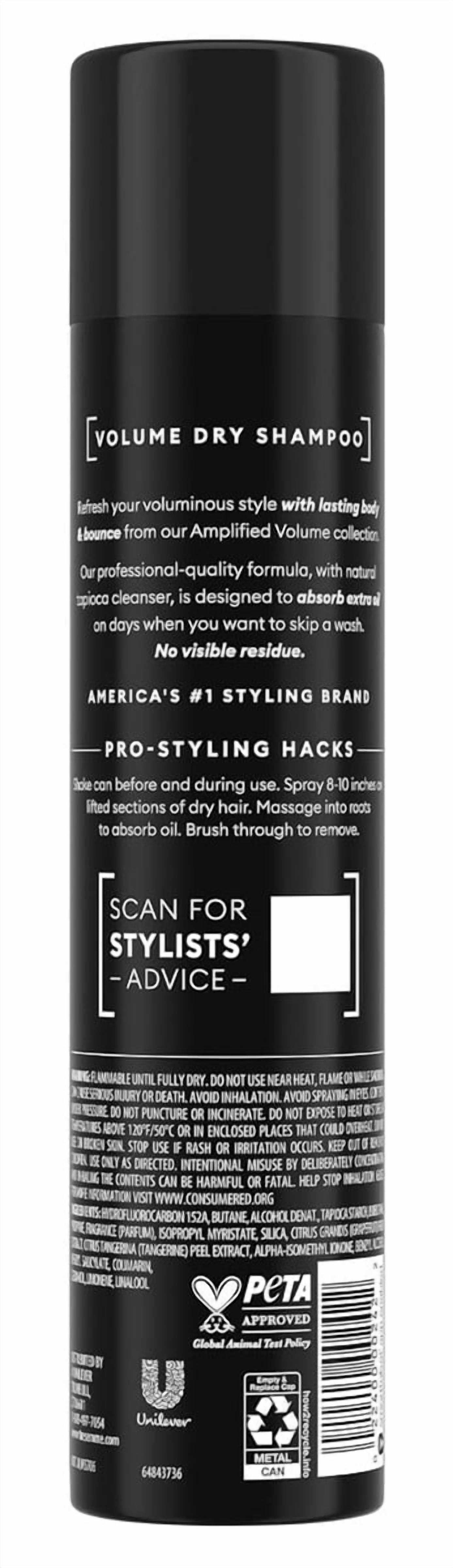 Tresemme Dry Shampoo Amplified Volume 7.3oz (Pack of 3)