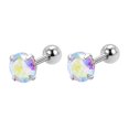 thumbnail image 1 of Pendientes de acero inoxidable con forma de tornillo para mujer, sin necesidad de dormir, con orificios finos para las orejas y con forma de aguja, 1 of 4
