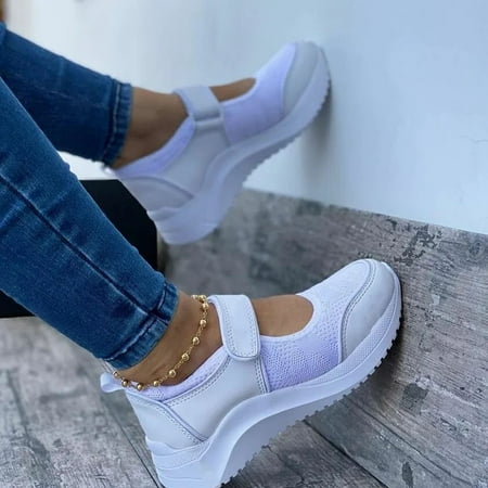 

HIBRO Fashion Women s Casual Shoes Breathable Slip-on Outdoor Leisure Sneakers